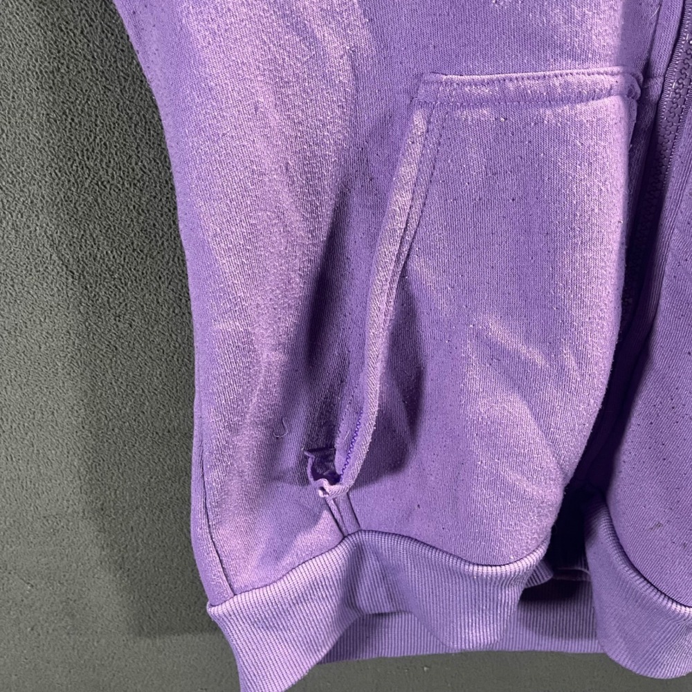 Nike Womens Full Zip Fleece Hoodie Purple Embroidered Swoosh Small - Picture 7 of 7